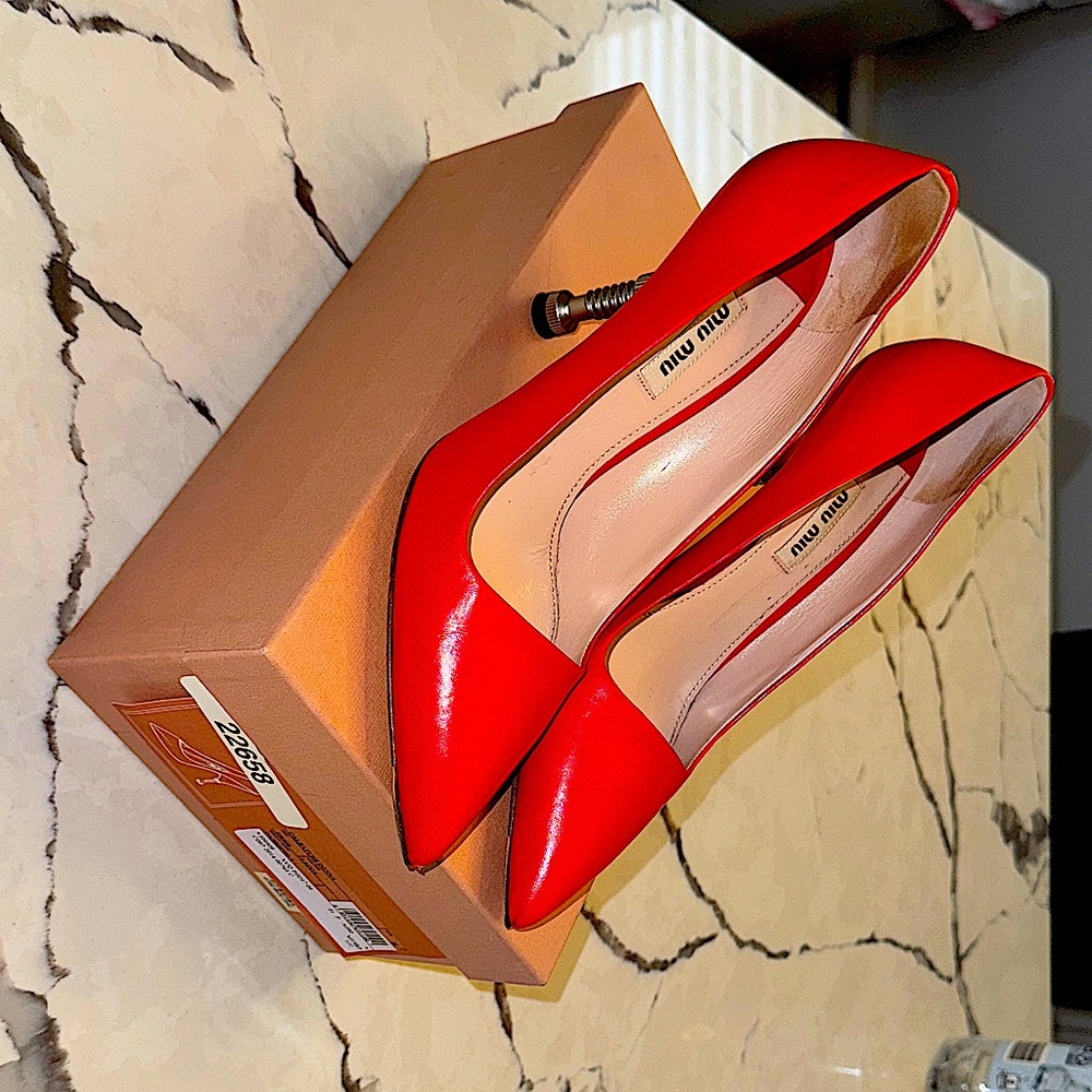 Miu Miu Red Women's Shoes size 38 calzature donna capretto